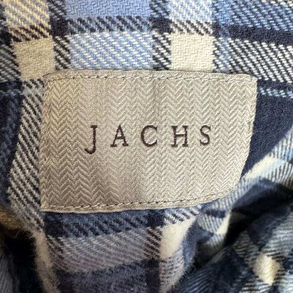 JACHS 2XL Blue Plaid Flannel Shirt Cotton Button Down Long Sleeve Workwear - Picture 5 of 9